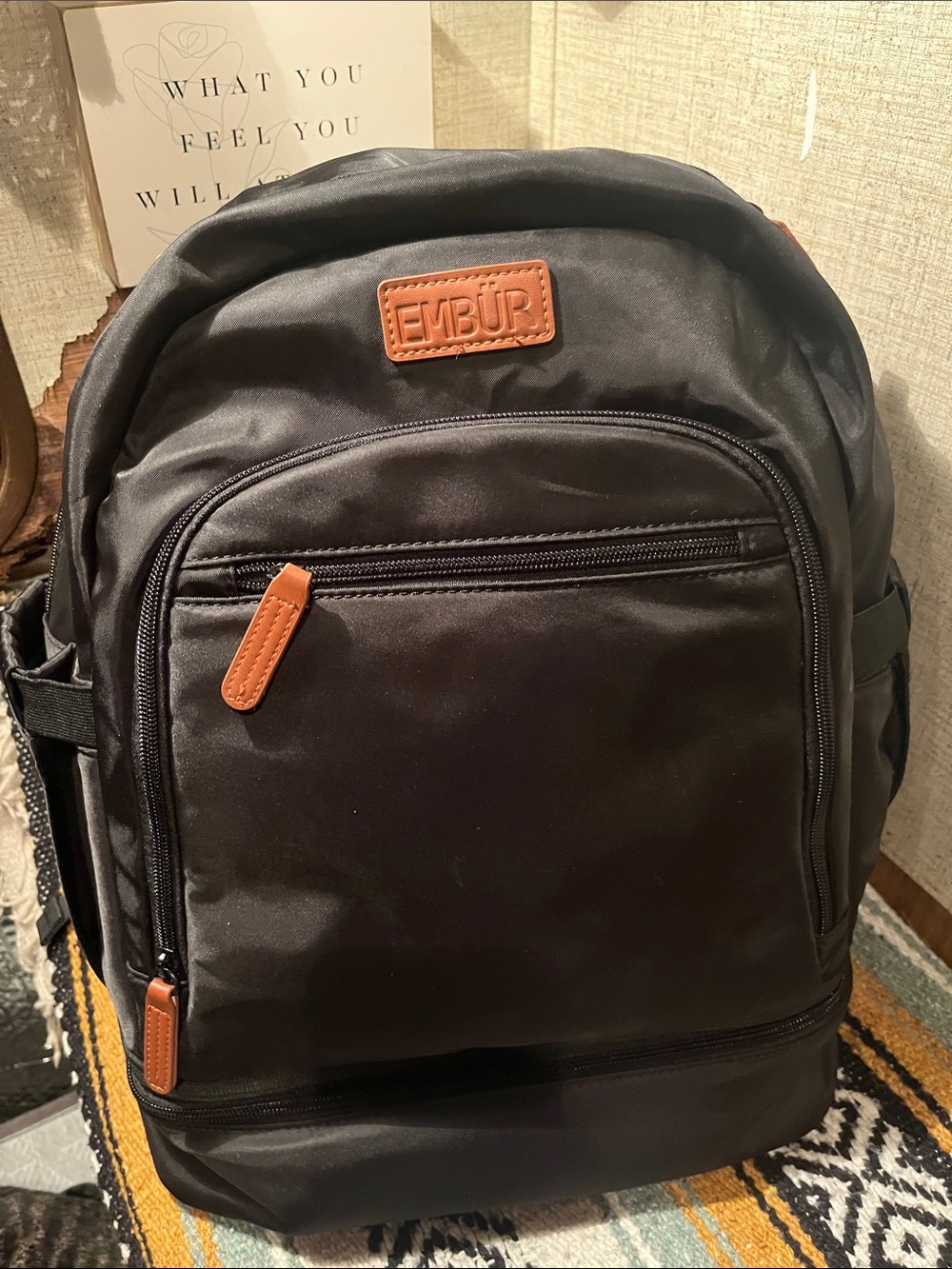 EMBUR Diaper bag backpack with detachable insulated cooler